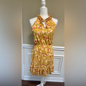 Sleeveless yellow London Times summer dress